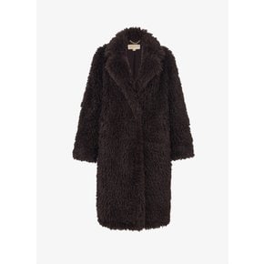 [에코백 증정] [정가 900000원] 컬리 퍼 맥시 코트 77A1437M51201