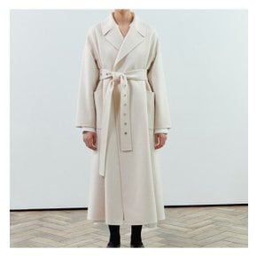 [MOMEN] Special Moment Punching Belt Coat - Cream_XMPELYWB41131