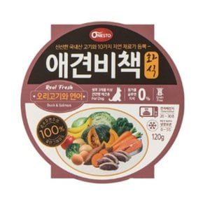 강아지 화식 오리 연어 120g 반려견 자연식 사료 (WD2FE0A)