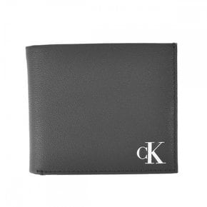 [캘빈 클라인] 청바지 2 접는 지갑 블랙 가죽 BLACK MONOSILVER BIFOLD WCOIN K50K509866 BDS