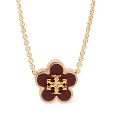 여성 Kira Flower 팬던트 목걸이 Gold/burgundy 80IGGD012 6100209