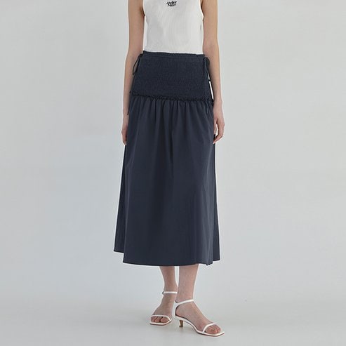 나인(Atelier Nain) (택가:129,000원)디어 스모킹 플레어 스커트(SK-4813)