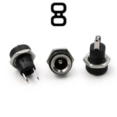 12V 3A DC 어댑터용 5.5mm x 2.1mm 패널 마운트 잭 커넥터