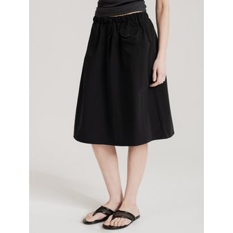 신앤리 애니 미디 스커트 블랙