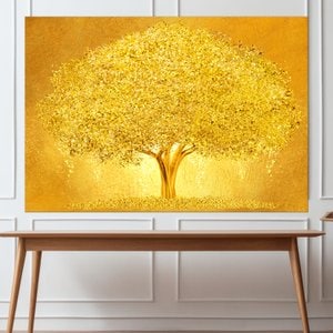 그림하다 황금 돈나무 그림 액자 1.황금 빛 인생 돈나무 캔버스 20호(72.7cm X 53cm)