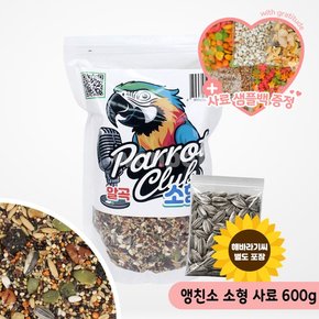 앵친소 소형 앵무새 사료 600g 해바라기씨 별도 포장