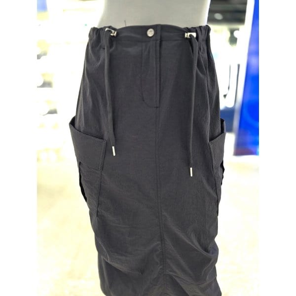[파주점] 여성 크링클 카고 롱 스커트(FS2SKG2171F-BLK)