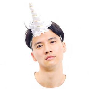 유니콘 뿔 헤어밴드 (실버)