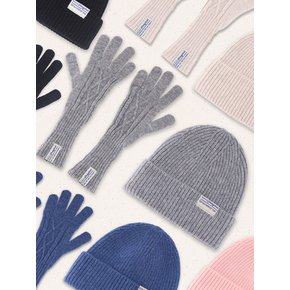 [선물포장] Innigkeit Wool 100% Touch Gloves+Beanie SET_6 Colors