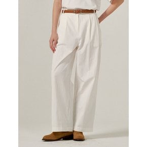 Wide two tuck pants (Ivory)