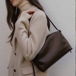 Leather buckle shoulder bag [TIWT04AH02]_Brown