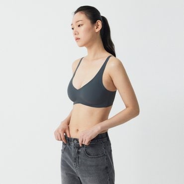 JAJU 24 S/S 여 720도 스트레치 노라인 V넥 크롭브라  J40N901008