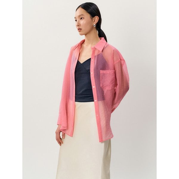 deia cross blouse _ PINK