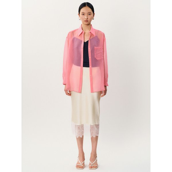 deia cross blouse _ PINK