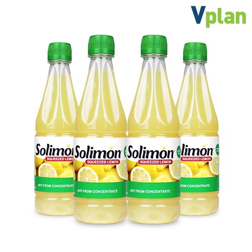 솔리몬 스퀴즈드 레몬즙 착즙 원액 4병 총 2L 레몬 수 주스