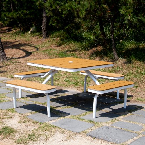 그로스 알루미늄 수지목 야외 테이블세트