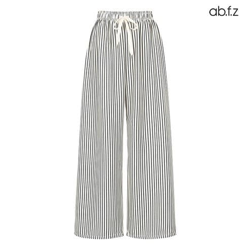 ab.f.z [ab.f.z/신상] 스트라이프 리본끈 디테일 밴딩 팬츠 (AFZ3MP34A)