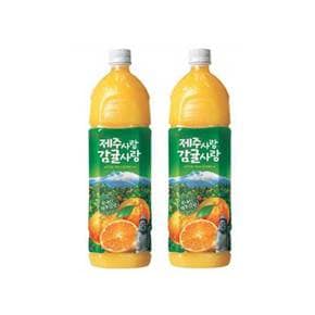 롯데칠성 제주감귤 주스 1.5L 4개