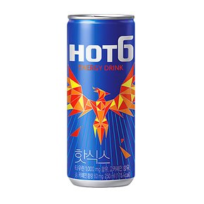 롯데 HOT6 핫식스 에너지 음료 카페인 에너지드링크 탄산음료 250ml (1캔)