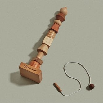 숲소리 블럭실꿰기 원목 장난감