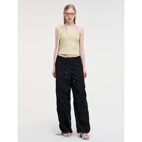 String Wide Pants, Black