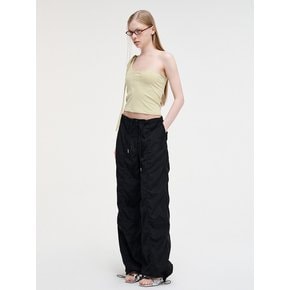 String Wide Pants, Black