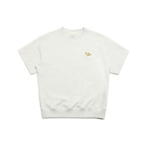 엔젤 와펜 스웨트 반팔 티셔츠 - M/OATMEAL / Z262UST040