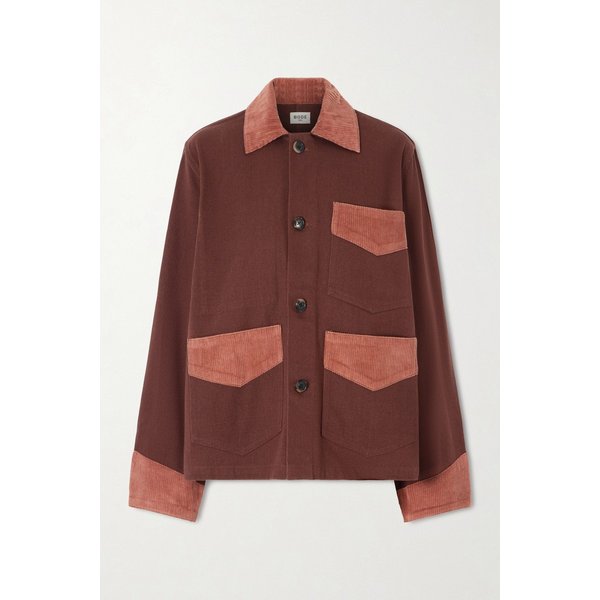 보디 코듀로이 트림 코튼 트윌 재킷 46376663162954507