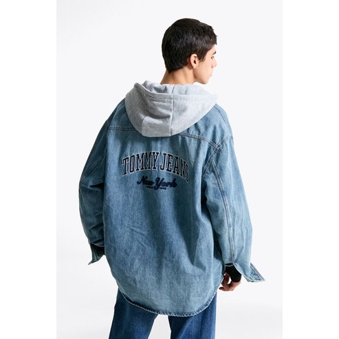 타미진스 공용 후디 데님 셔켓 T32F0NJC14TMT2 TOMMY JEANS