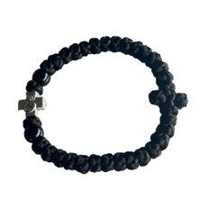  손으로 짠 그리스 동유럽 정교회 십자가 팔찌 12 개