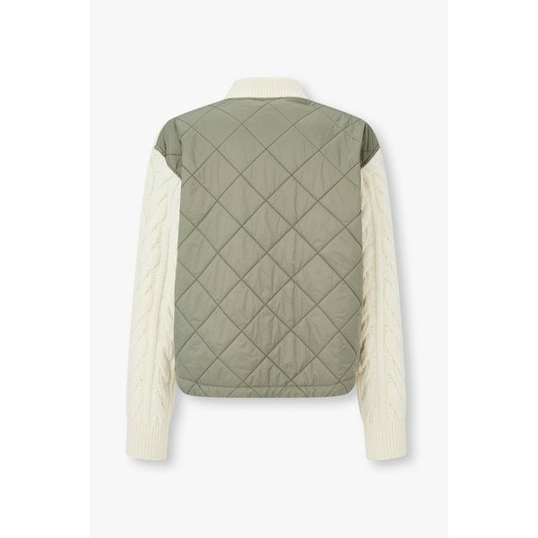 케이블 니트 패치 퀼팅 점퍼 7116150107105