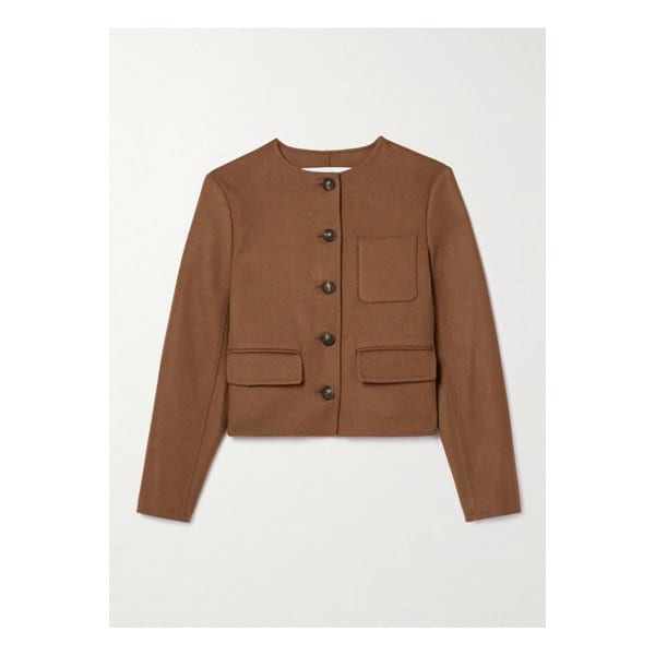 베로니카비어드 리사 크롭 울 혼방 재킷 브라운 1647597337218656