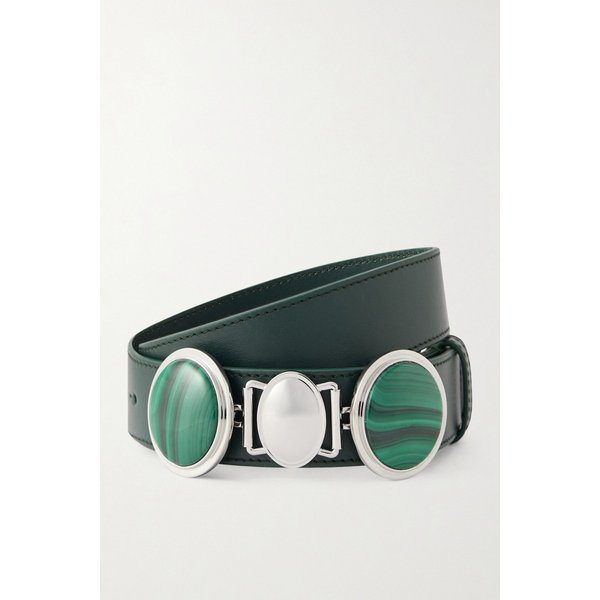 터쿼이즈 스톤 장식 가죽 벨트 46376663162949419