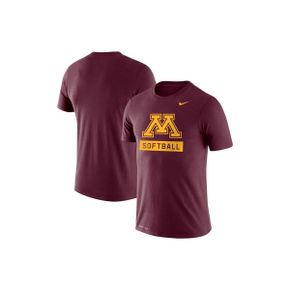 4276609 Nike Mens Maroon Minnesota Golden Gophers Softball Drop Legend Slim Fit Performanc