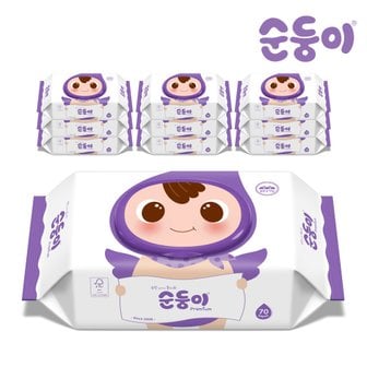 순둥이 EC-01 /프리미엄 엠보싱 캡형 70매 10팩