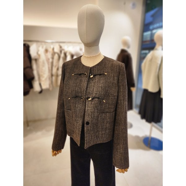 [여주점] [JJ 지고트] 여성 울 블렌드 레더 후크 재킷 GRAA0JKR21