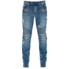 슬림 핏 바이커 데님 slim fit biker jeans for 242007UJE000002-6KD 112546347