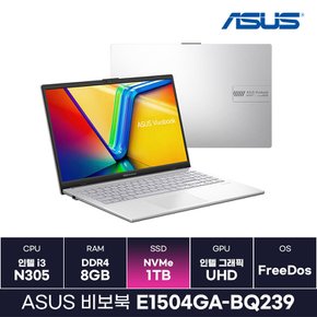 ASUS 비보북 E1504GA-BQ239 인텔 i3 13세대 가성비노트북 사무용노트북 (1TB) / ICDI