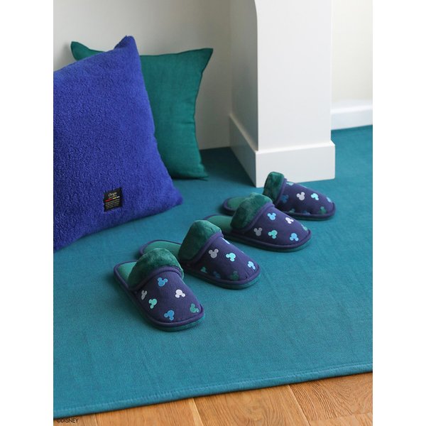 디즈니 벨보아 미키 자수 실내화 나이트블루 (S/L)