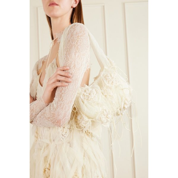 파울린 두얀코트 다이아몬드 레이스 트림 크로셰 숄더백 46376663163042936