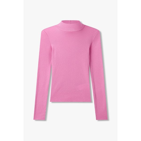 리브드 하이넥 롱 슬리브 탑 EN15110013000