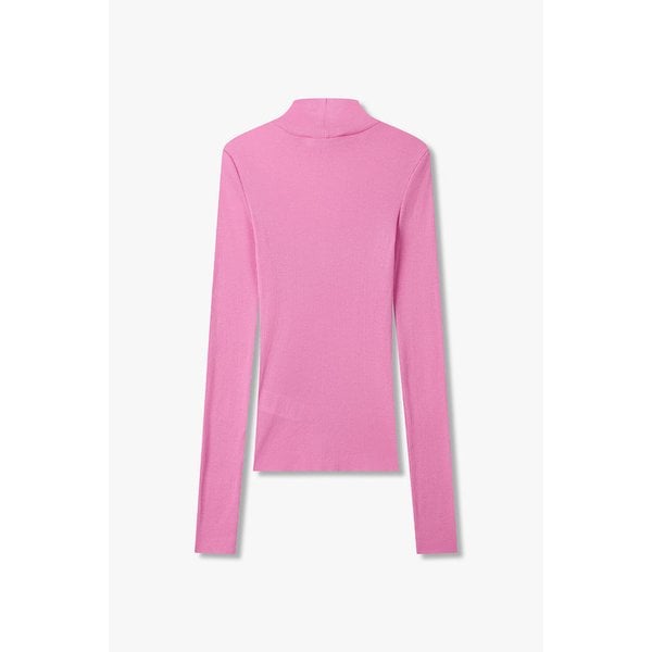 리브드 하이넥 롱 슬리브 탑 EN15110013000