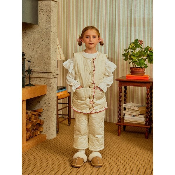 별 퀼팅 유아 아동 여아 패딩 베스트