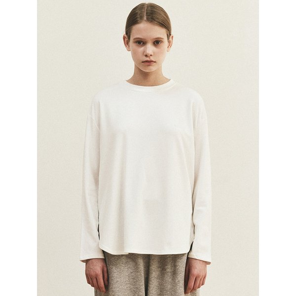 WARM LAYERED LONG SLEEVE TSHIRT_IVORY