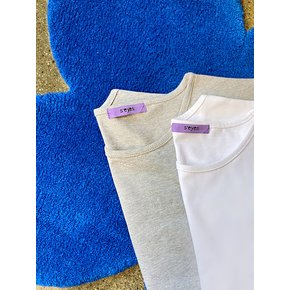 Double Cotton NON-SPAN T - Melange gray