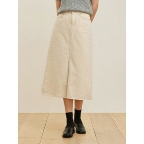 [기모] W1070 OPEN LONG SKIRT_NATURAL