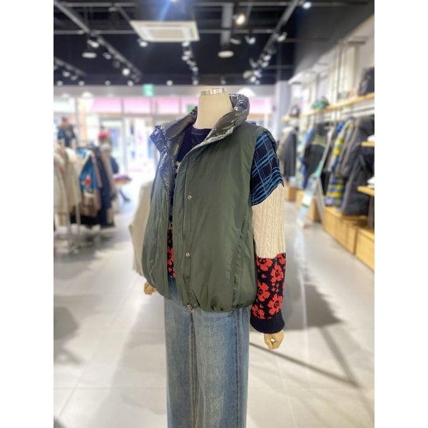 [여주점] 양면 우주 자수 다운 패딩 베스트 (BAPDE2461)