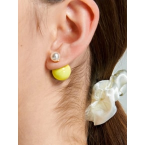 Lemon And Pearl Frontback Silver Earring Ie337 [Silver]