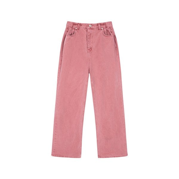 Washed tuck pocket pants_pink