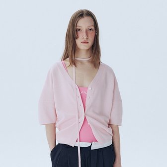 ahwe Lantern Sleeve Cardigan_LIGHT PINK